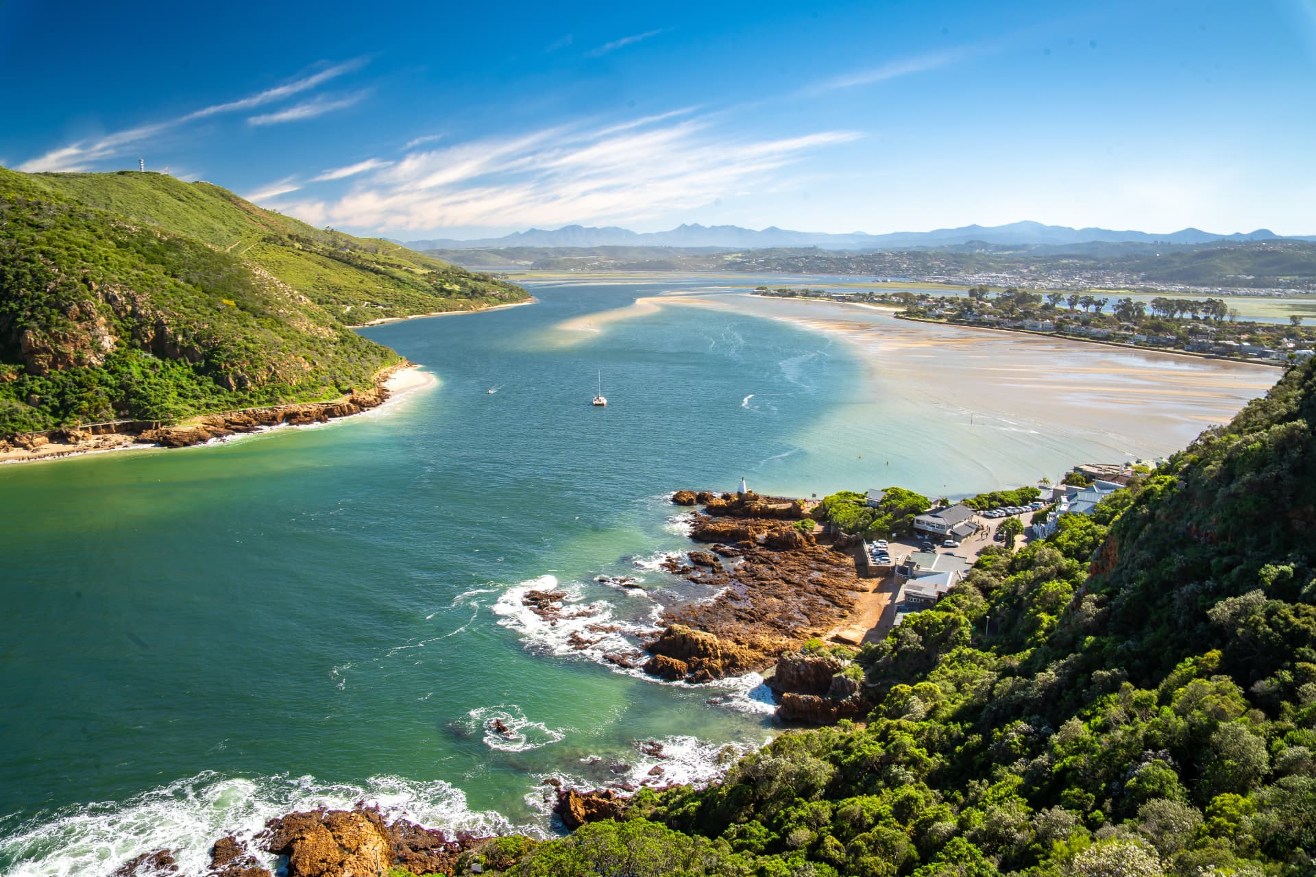 View over the Knysna Heads and the lagoon beyond